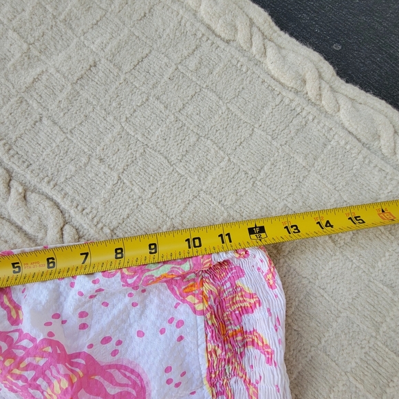 Lilly Pulitzer Elinor Strapless Drop Waist Dress size XS Conched Out Pink Orange - Picture 3 of 8